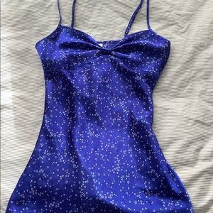 slip dress with star pattern